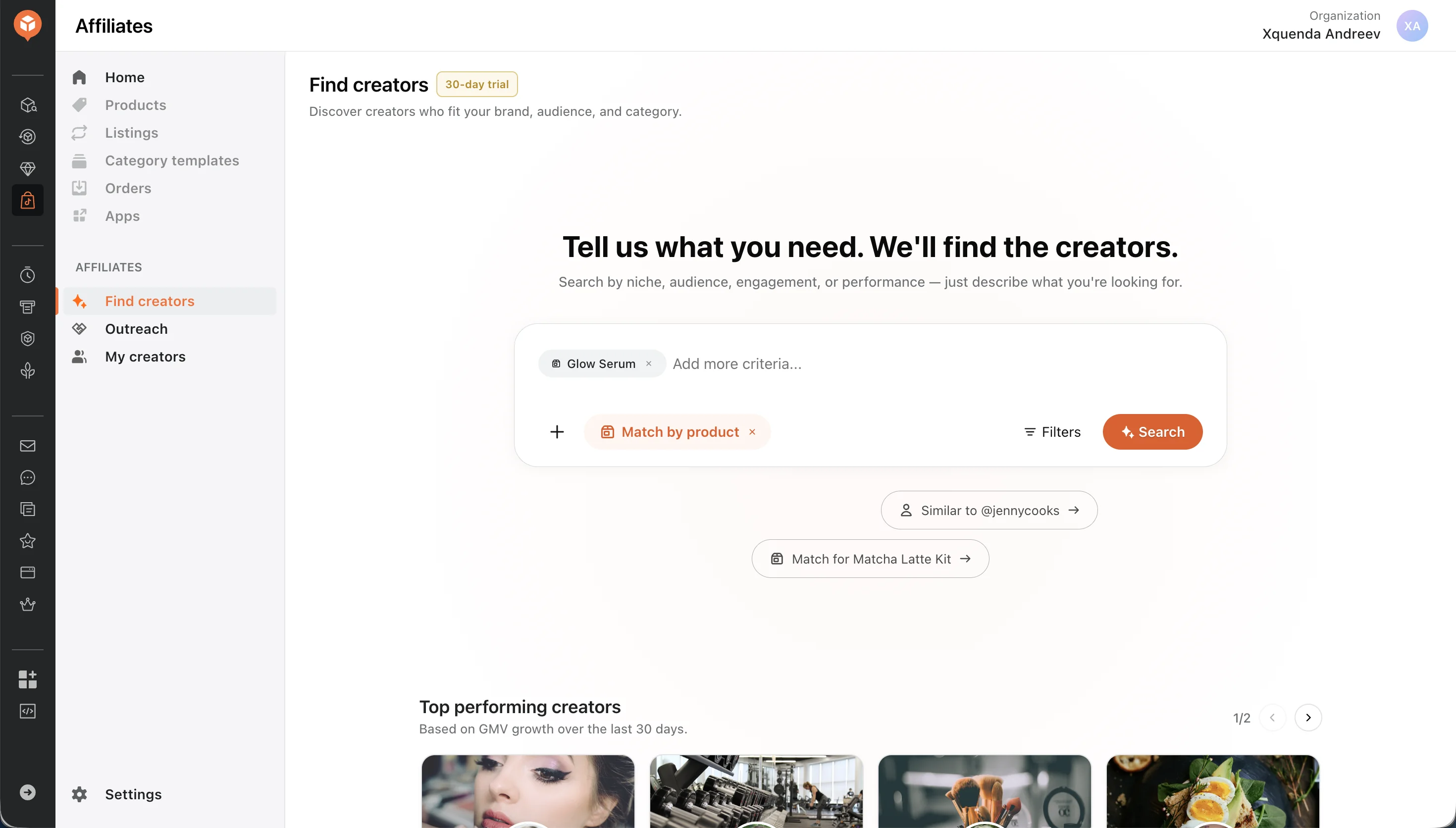 Search results — Product match
