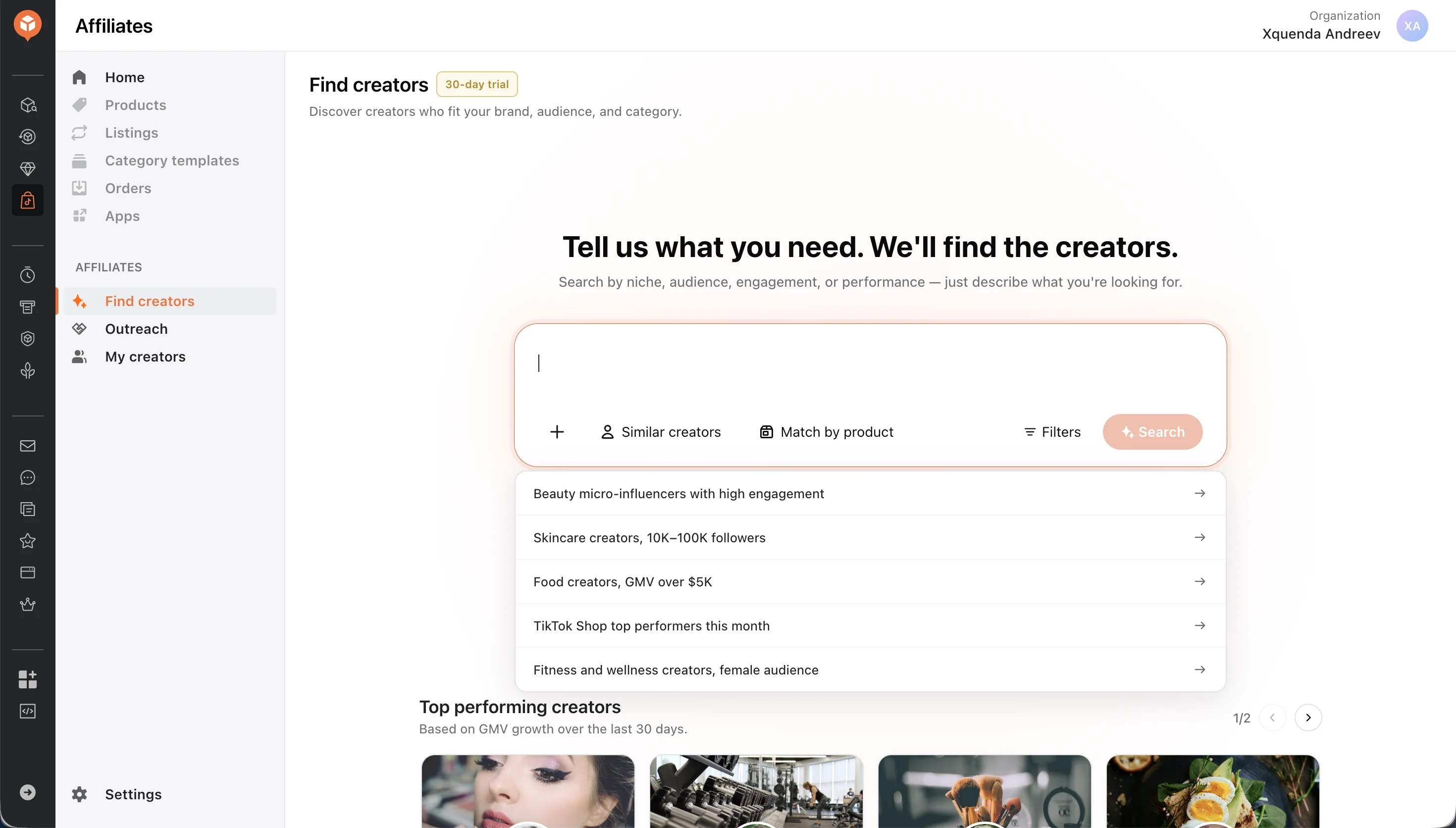 Search guidance — autocomplete